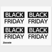 ブラックフライデーモダント – 、ミニマールブラック&ホワイト 長方形シール (シート)