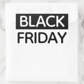 ブラックフライデーモダント – 、ミニマールブラック&ホワイト 長方形シール (バッグ)
