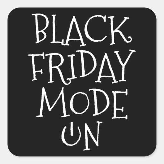 ブラックフライデーモードオンディールショッピング スクエアシール (正面)