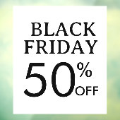 ブラックフライデーロゴ | ミニマルな白のビジネスセール ウィンドウサイン (シート3)