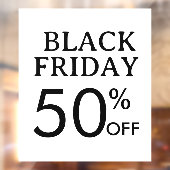 ブラックフライデーロゴ | ミニマルな白のビジネスセール ウィンドウサイン (シート2)