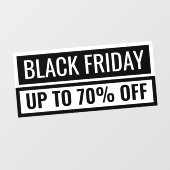 ブラックフライデー割引 アピール店舗用プレート看板 ウィンドウサイン (シート)