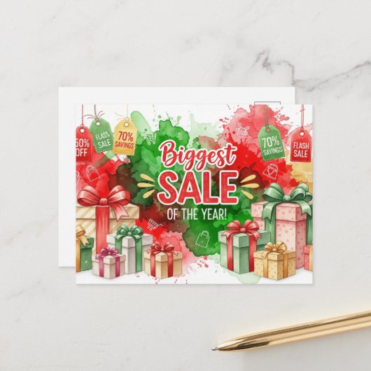 ブラックフライデー&サイバー月曜日: ポストカード (正面/裏面インサイチュ)