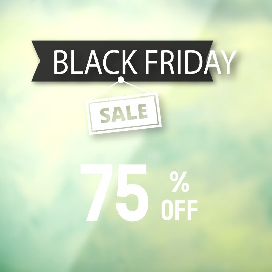 ブラックフライデー 店舗セール 黒と白 ウィンドウサイン (シート3)