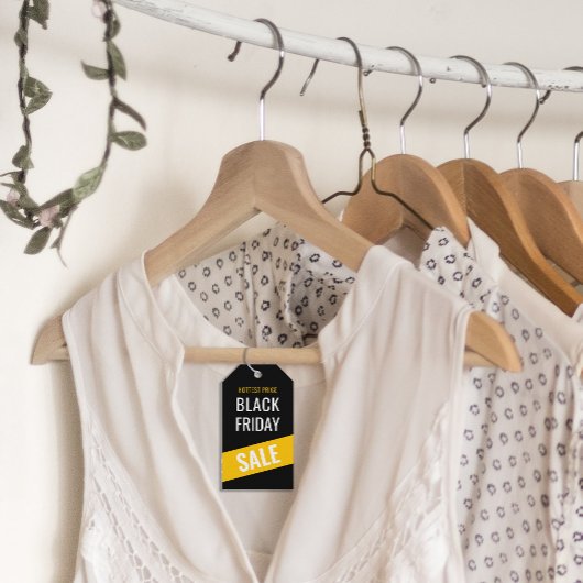 ブラックフライデーSALE服価つる格ラベル ギフトタグ