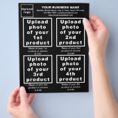 ブラックフライヤーでのビジネス製品またはサービス チラシ (手)