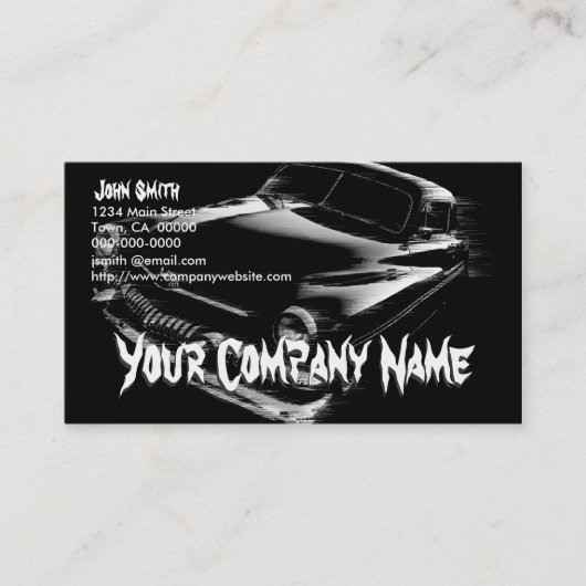 ブラックフラッシュカー 名刺 (正面)