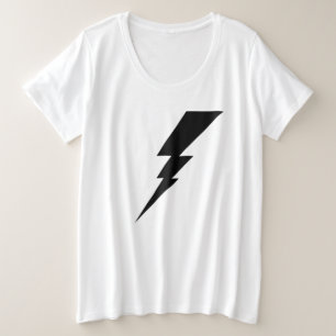 ブラックフラッシュ稲妻ボルト プラスサイズTシャツ