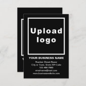 ブラックフラットカードにビジネスブランド (正面/裏面)