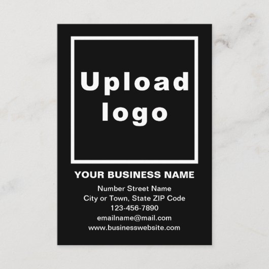 ブラックフラットカードにビジネスブランド (正面)