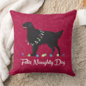 ブラックフラットコートレトリエバーフェリズドいけなッグ クッション (ブランケット)