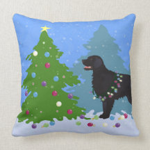 ブラックフラットコートレトリバー – クリスマスフォレスト