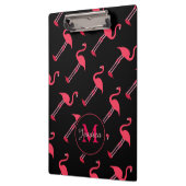 ブラックフラミンゴパーソナライズされたス クリップボード (左)