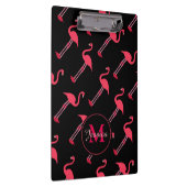 ブラックフラミンゴパーソナライズされたス クリップボード (右)