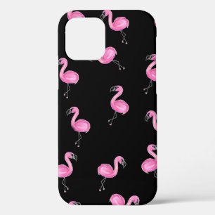 ブラックフラミンゴ iPhone 12ケース