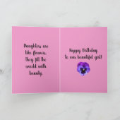 ブラックフラワーアフリカ/アフリカ系アメリカ誕生日 カード (内部)