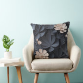 ブラックフラワーエレガント装飾用クッションアイデザイン クッション (椅子)