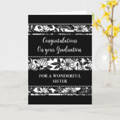 ブラックフラワーシスター卒業 カード (黄色い花)