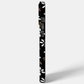 ブラックフラワーパターンiPhone 15 Pro Maxケース Case-Mate iPhoneケース (裏面 / 左)