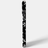 ブラックフラワーパターンiPhone 15 Pro Maxケース Case-Mate iPhoneケース (裏面 / 左)