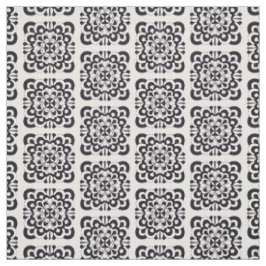 ブラックフラワー抽象画 ファブリック
