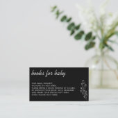 ブラックフラワー 夏 秋 ギフト絵本 赤ちゃん エンクロージャーカード (スタンド正面)