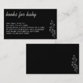 ブラックフラワー 夏 秋 ギフト絵本 赤ちゃん エンクロージャーカード (正面/裏面)