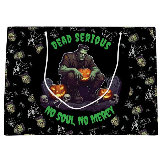 🖤ブラックフランケンシュタインハロウィーン抱き枕💀🎃 ラージペーパーバッグ (正面)