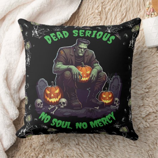 🖤ブラックフランケンシュタイン装飾用クッション💀🛋️ クッション (ブランケット)
