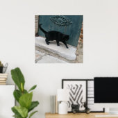 ブラックフランスのキャットニースフランスプリントポスター ポスター (ホームオフィス)