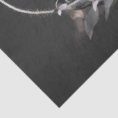 ブラックフリシアの馬のデコパージュ 薄葉紙 (詳細)