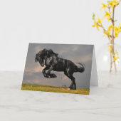 ブラックフリシアランニングスホース無料 カード (黄色い花)