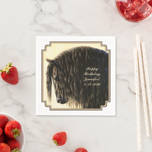 ブラックフリシア荷車を引くシウマ スタンダードカクテルナプキン (インサイチュ)