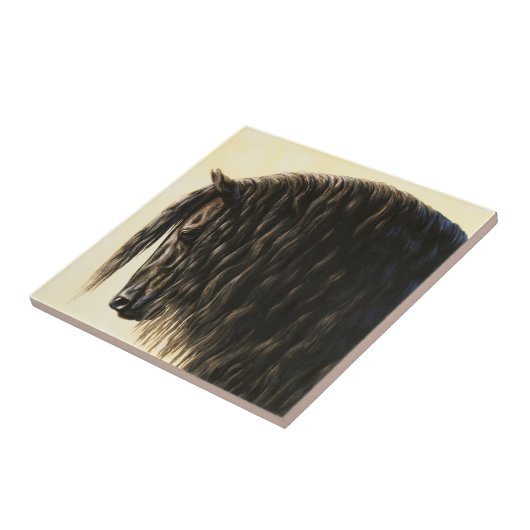 ブラックフリシア荷車を引くシウマ タイル (側面)