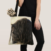 ブラックフリシア荷車を引くシウマ トートバッグ (クローズアップ)