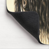 ブラックフリシア荷車を引くシウマ マウスパッド (コーナー)