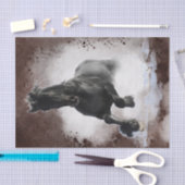 ブラックフリジアンホース 薄葉紙 (クラフト)