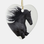 ブラックフリージア走シアの馬のクリスマスオーナメント セラミックオーナメント (右)