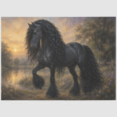 ブラックフリース馬 日没 薄葉紙 (正面)
