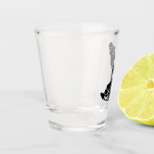 ブラックフリーライドスノーボーダースノーボーディングステンシル ショットグラス (左)