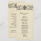 ブラックフルーア結婚式 プログラム (正面/裏面)