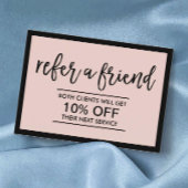 ブラックフレモダンーム赤面ピンク美しいサロン 紹介カード