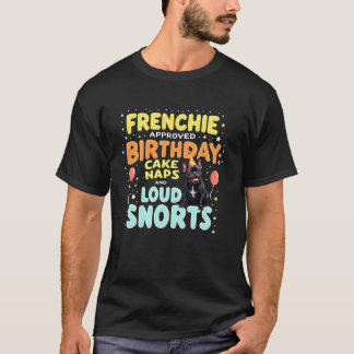 ブラックフレンチブルドッグの面白い誕生日プレゼント Tシャツ