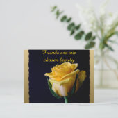 ブラックフレンドシップポストカードに美しい黄色のバラ ポストカード (スタンド正面)