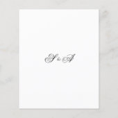 ブラックフレーミングモノグラムミニマリスト結婚予算 チラシ (裏面)