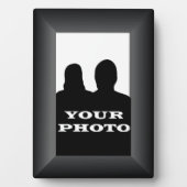ブラックフレームあなたの写真5 x 7垂直プラーク フォトプラーク (正面)
