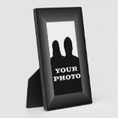 ブラックフレームあなたの写真5 x 7垂直プラーク フォトプラーク (側面)