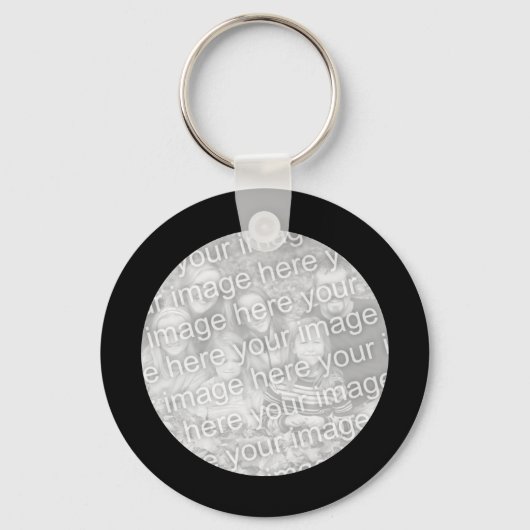 ブラックフレームキーチェーン キーホルダー (正面)