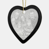 ブラックフレームハートオーナメント セラミックオーナメント (左)