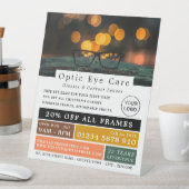 ブラックフレーム、オプティシャン、テクニカルプラクティショナー 台座サイン (インサイチュ)